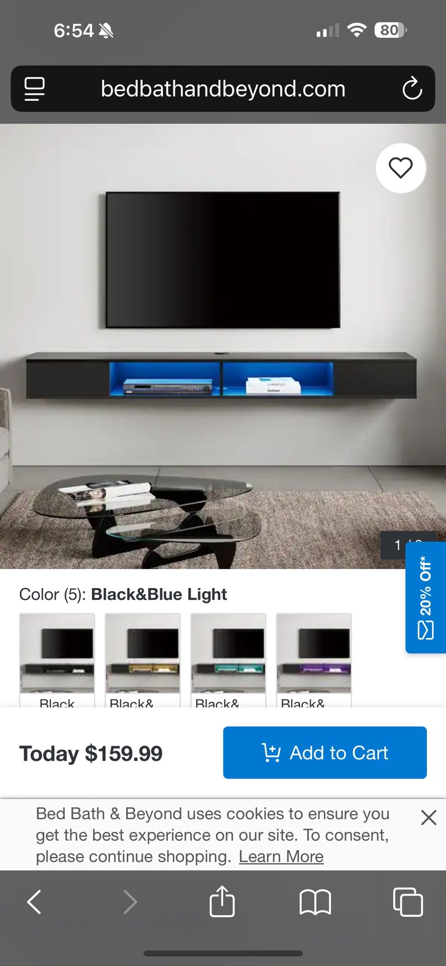 Floating TV Stand with Lights