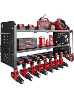  Power Tool Organizer Wall Mount, Cordless Drill and Battery Holder, 