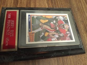 Jerry Rice Card Plaque San Francisco 49ers