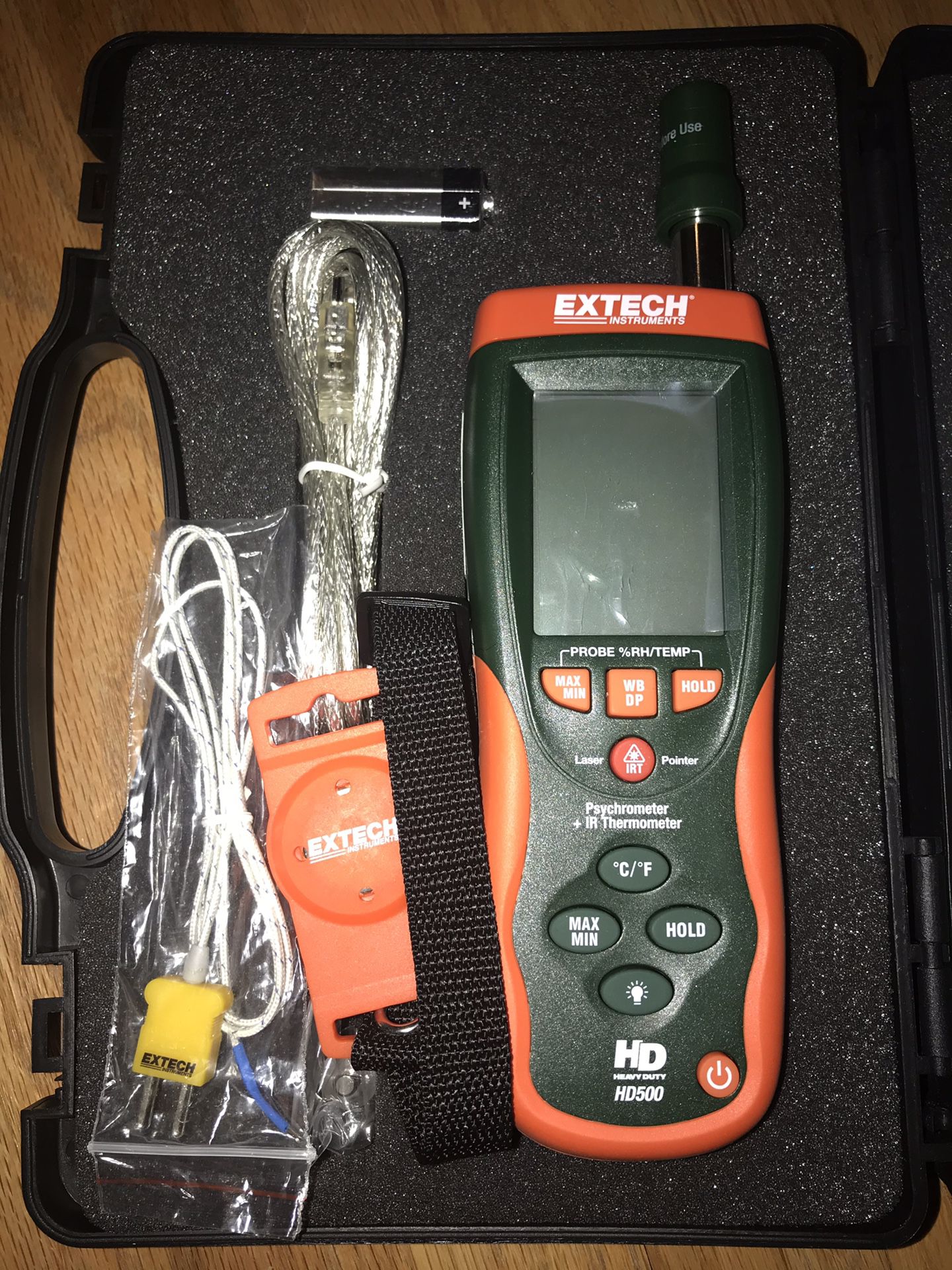 EXTECH HEAVY DUTY PSYCHROMETER + IR THERMOMETER
