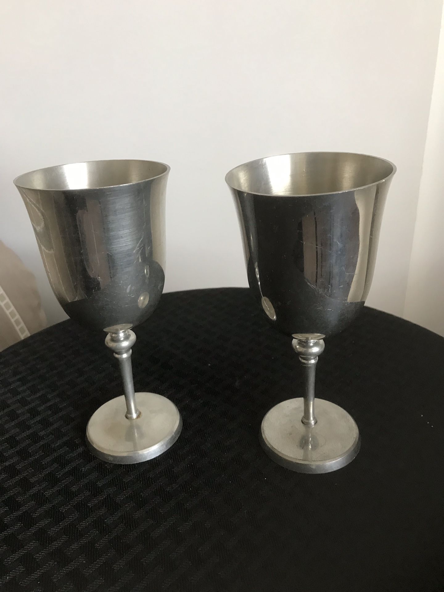 PEWTER GOBLETS (pair)