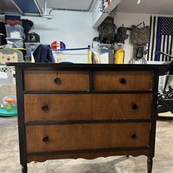 Vintage Dresser On Wheels 
