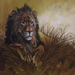 Unique Large Lion Painting