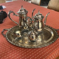 Oneida Sterling Silver Plated Tea Set