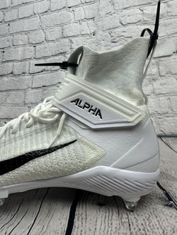 NEW Nike Alpha Football Cleats in White and Black
