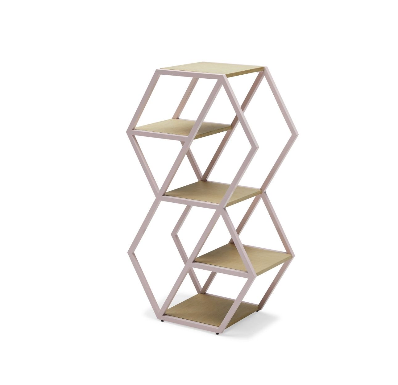 Hexagon Bookshelf by Drew Barrymore Flower Home Pearisian Pink