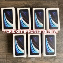 7 Apple iPhones SE 2nd Gen 64GB CRICKET WIRELESS 