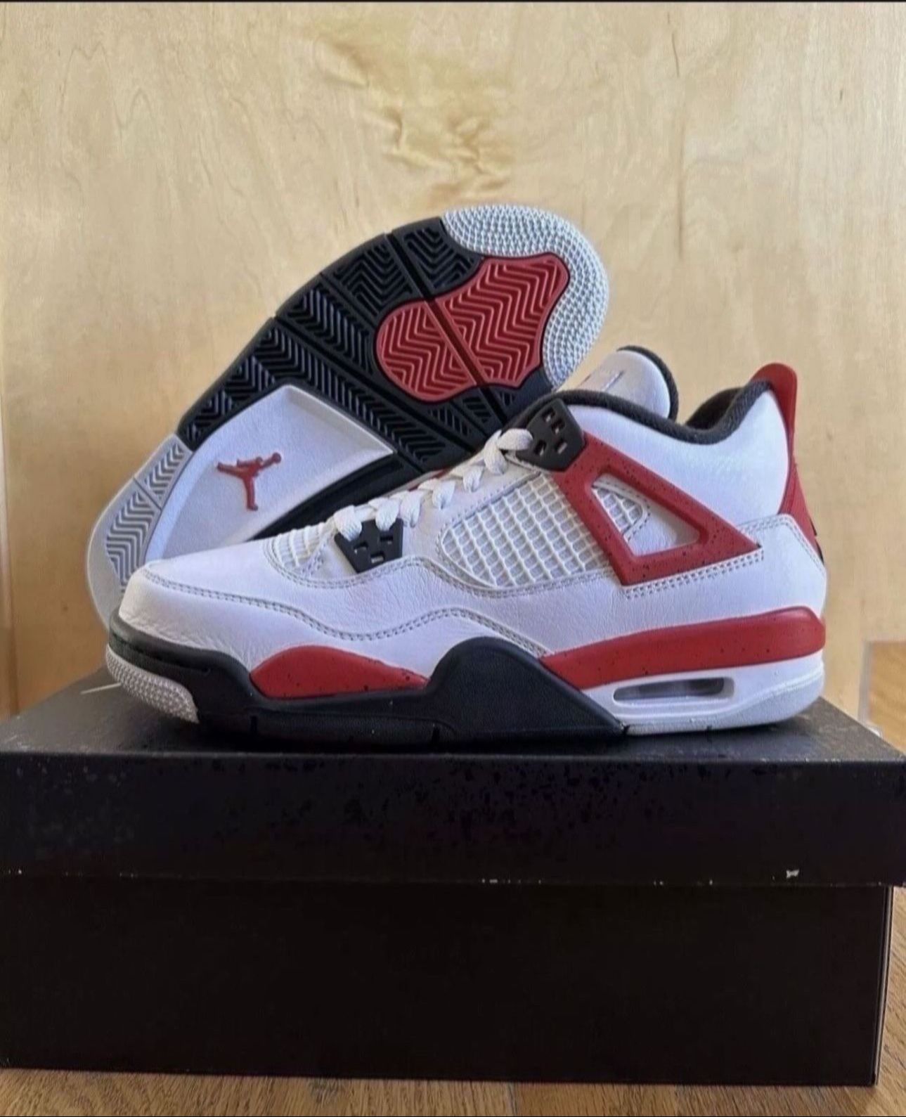 Nike Air Jordan 4 Retro GS Red Cement Size 7Y / Womens 8.5 408452-161 Brand New