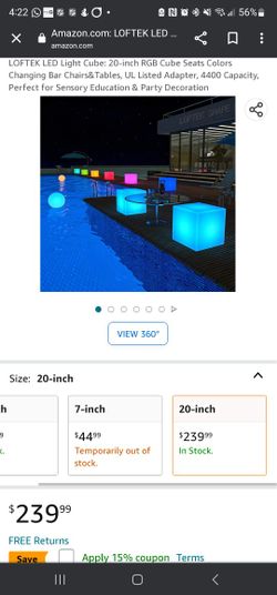 LED multipurpose Cube 20" Lofttek ($240 New)