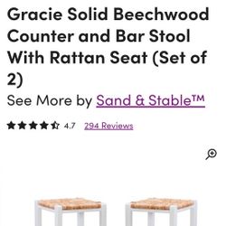 Brand New White Counter Stools (Set Of 4)