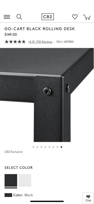 Cb2 Go Cart Black Rolling Desk For Sale In Beverly Hills Ca Offerup