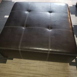 Oversized Ottoman Faux Leather