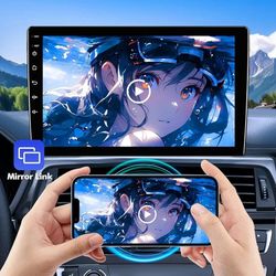 9 Inch IPS Touchscreen Android 14 Car Stereo for Nissan Versa Note 2014-2018 with Wireless CarPlay & Android Auto 2+64GB Car Radio, Support WiFi 6, Bl