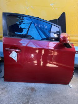 Toyota Prius Front Door Red Passenger Side RH 2010 2011 ; J388