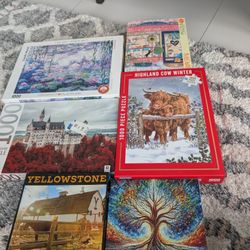 Lot of 6 – 1000-Piece Jigsaw Puzzles