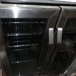 Newair 24” Built-in Dual Zone 18 Bottle and 58 Can Wine and Beverage Fridge