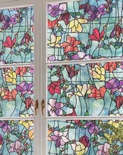 Floral window cling