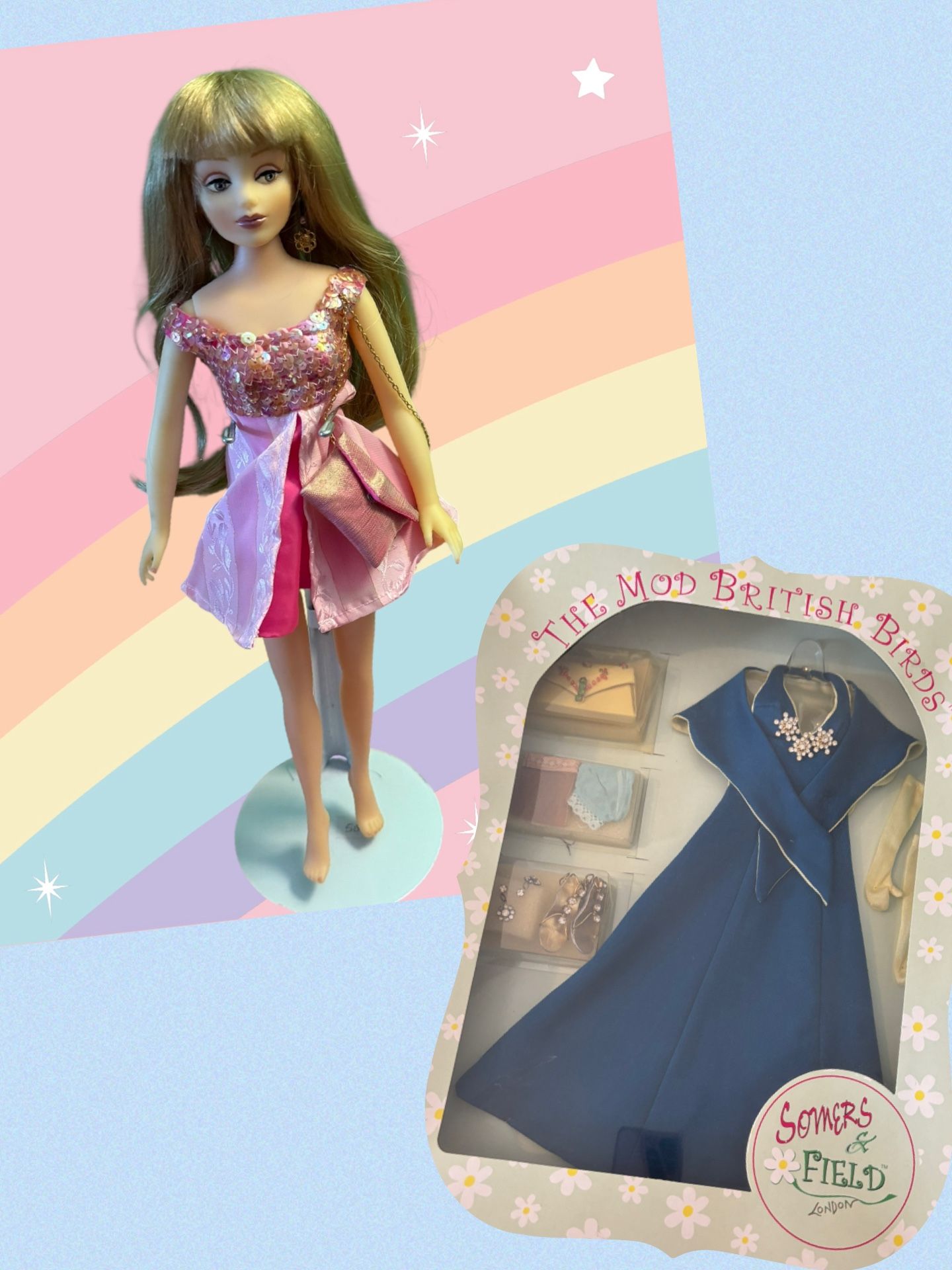 The Mod British Birds Somers & Field: Willow Spring Doll & New Outfit