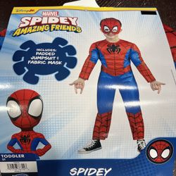 Marvel Spiderman Spidey Costume size 2T Toddler new Halloween dress up
