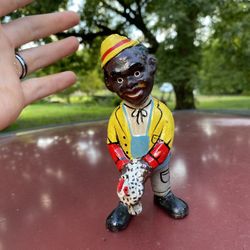 Cast Iron Farmer Coin Bank 3” Americana