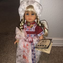 Dutch Souvenir Hand Made In Holland Doll By Anna Company 10”. New 