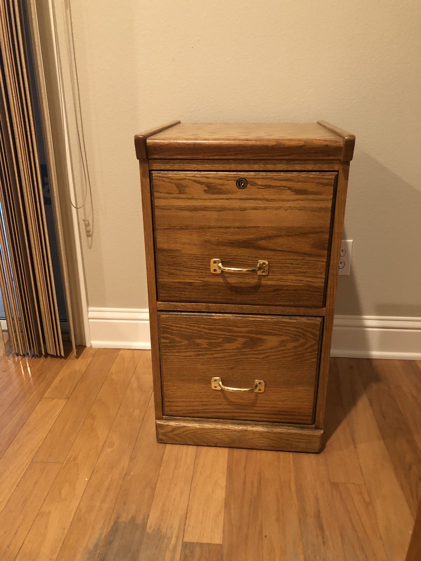 Wood 2 Drawer File Cabinet