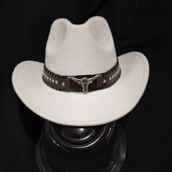 WESTERN COWBOY HAT WHITE NEW