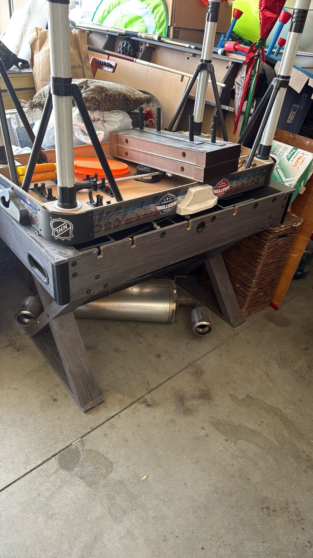Small Hockey Table And Foosball Table.