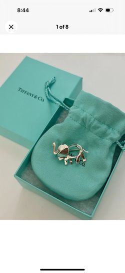 Tiffany Co Save the Wild Elephant Brooch in sterling silver