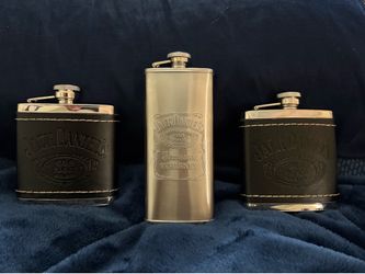 5 oz Jack Daniel’s Stainless Steel and Leather flask