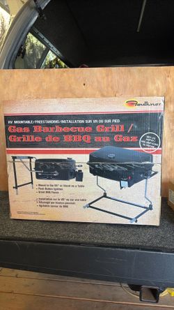 Faulkner Portable Propane RV Grill 14,000 BTU 1 Burner Igniter Thermometer