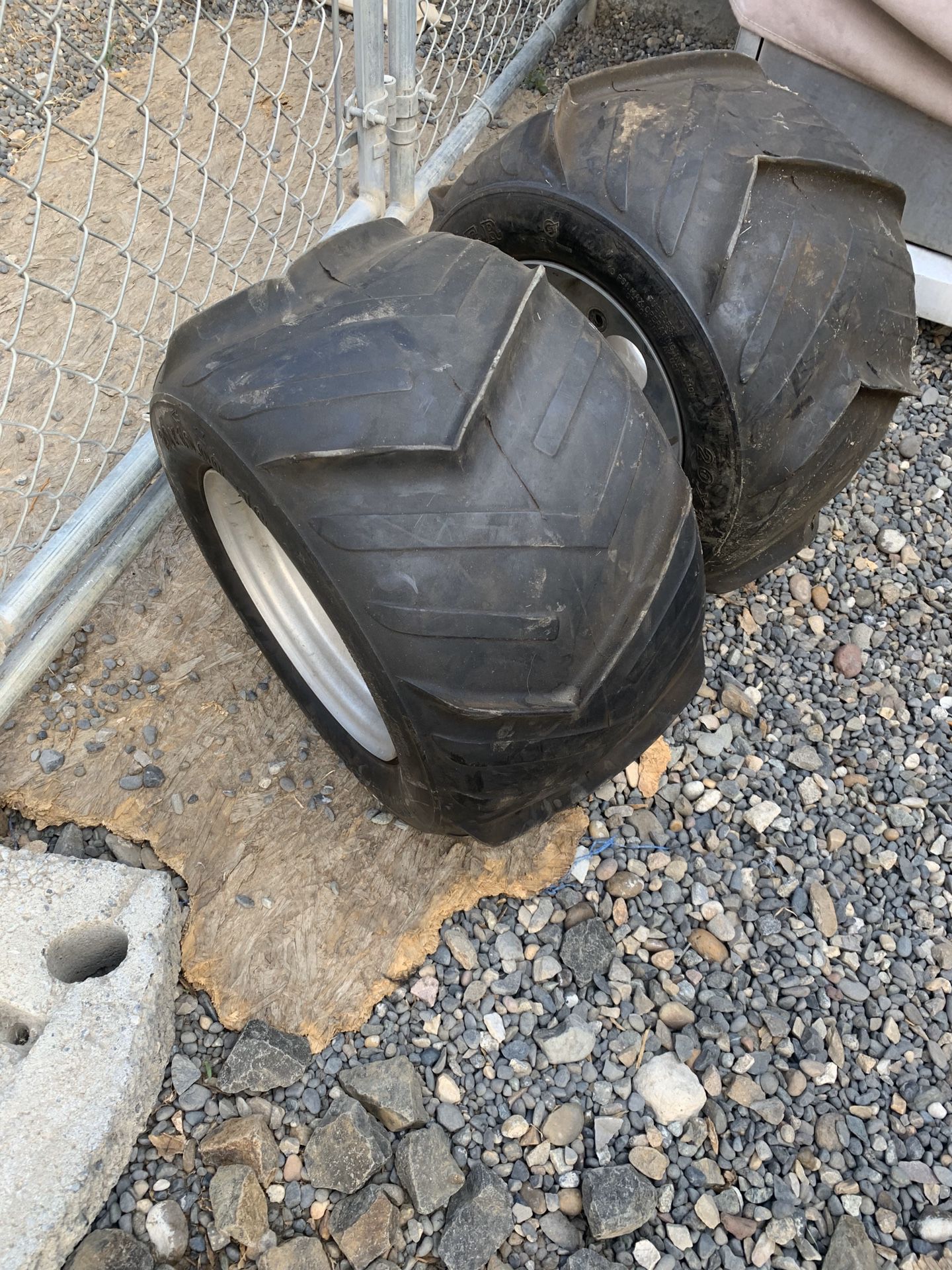 Sand flap tires for quad