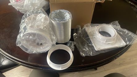 Dryer vent hose for tight space 90° dryer vent elbow with 8 foot hose and seal kit