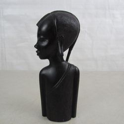African Hand Carved Folk Art Ebony/Iron Wood Tribal Native Man 9"


