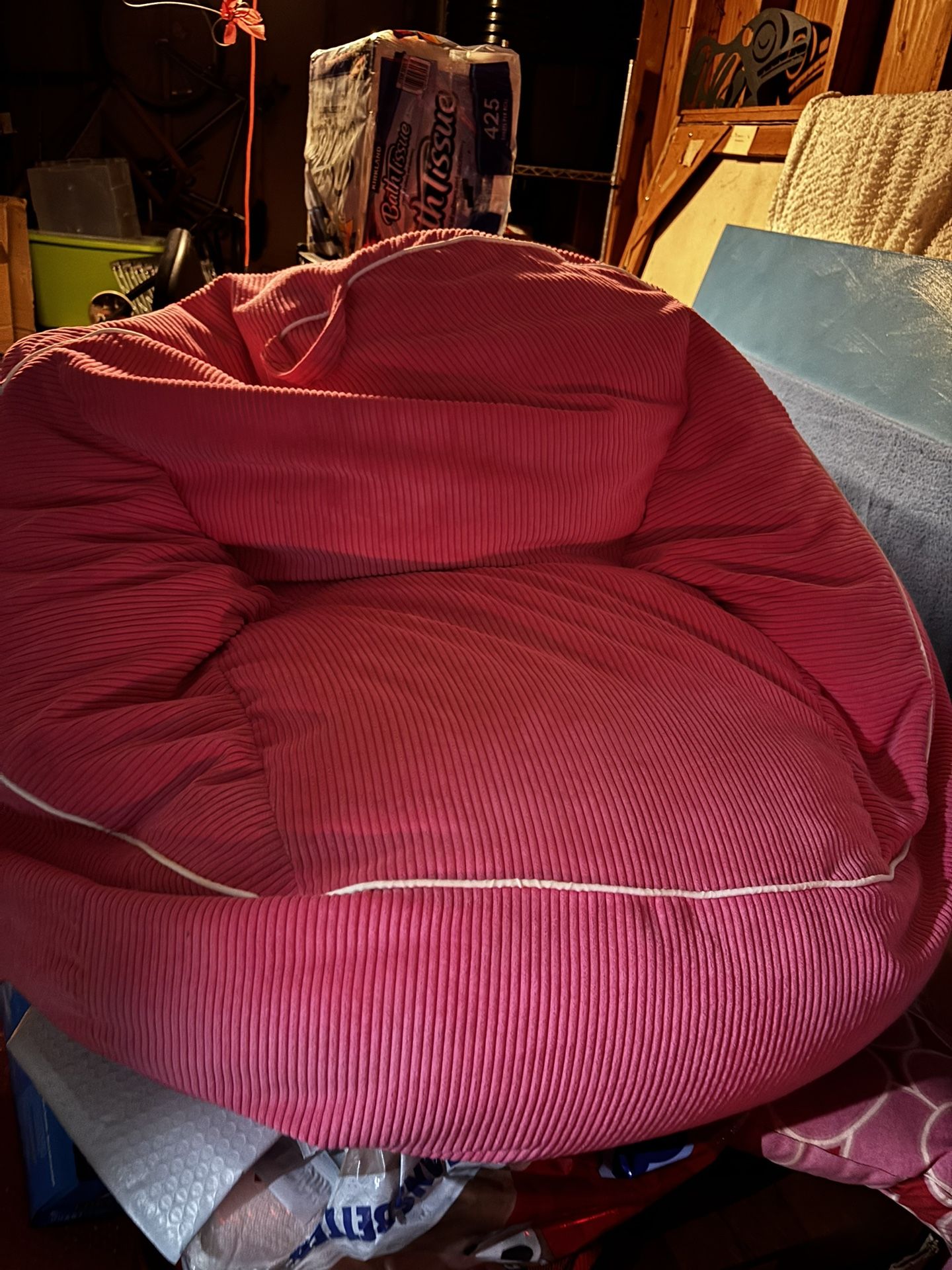 Pink Cordoraroy Bean Bag Chair