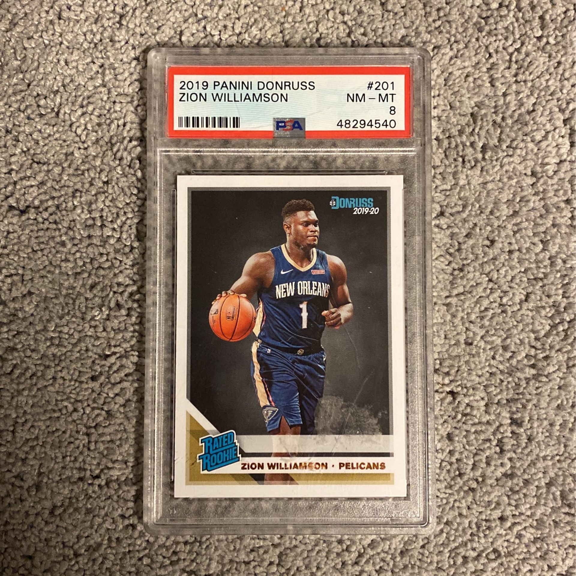 Zion Williamson PSA 8 Rookie