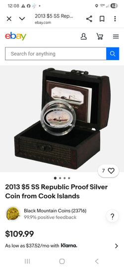 5 Dollar Silver Cook Island Coin