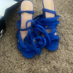 Blue High Heels