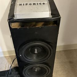 2 12s Pbx Subs With Hifonic Amp 1200w