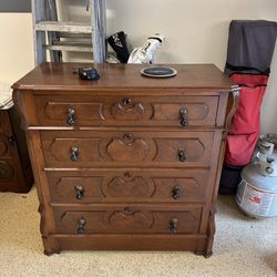 Antique Tear Drop Dresser Chest
