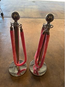 Velvet rope poles