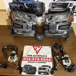 2019 2020 2021 2022 Chevy Silverado 1500 Front Driver LH And RH Passenger Headlights led set pair 