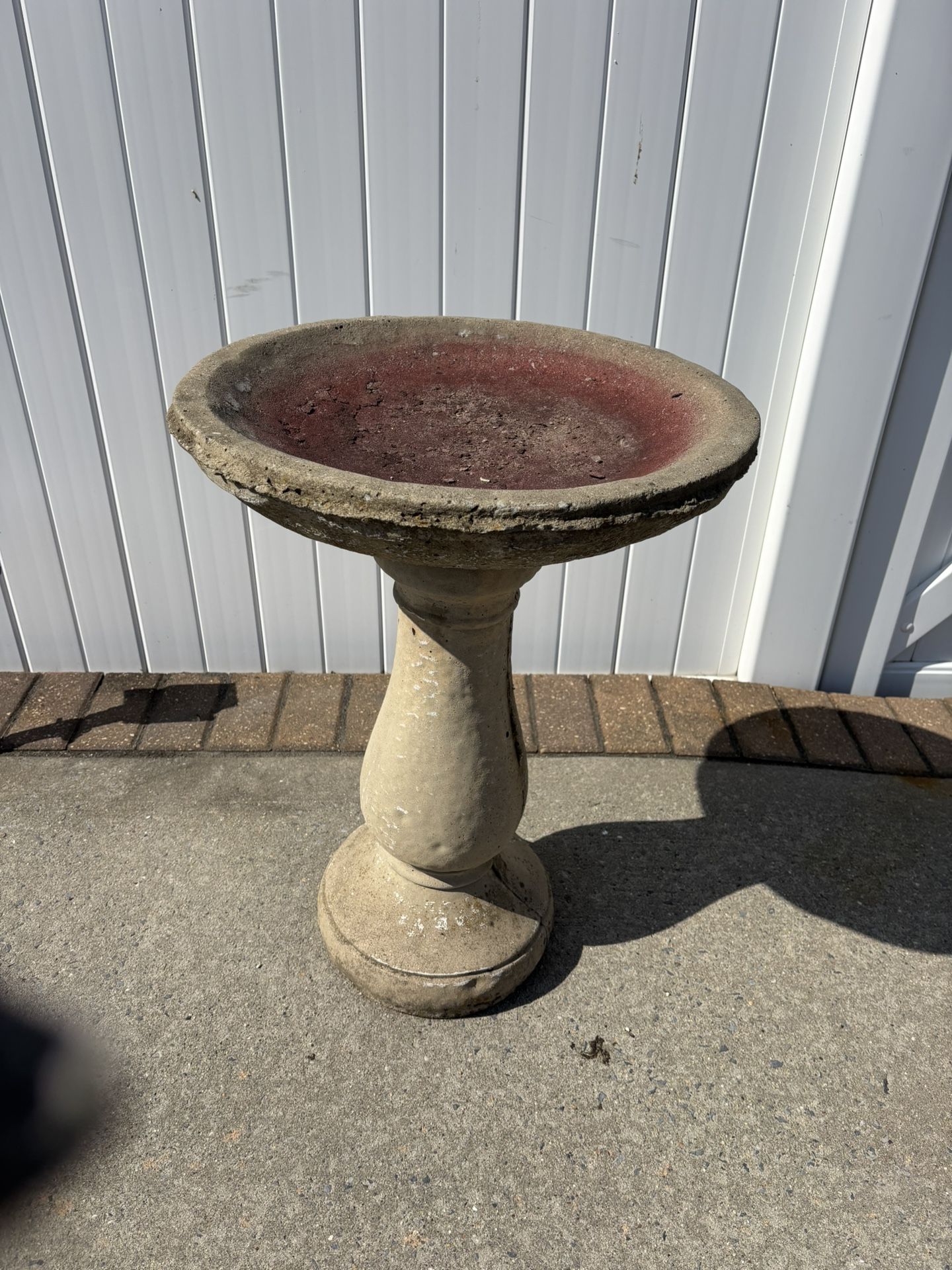 Cement Bird Bath Moving Needs To Go Asap