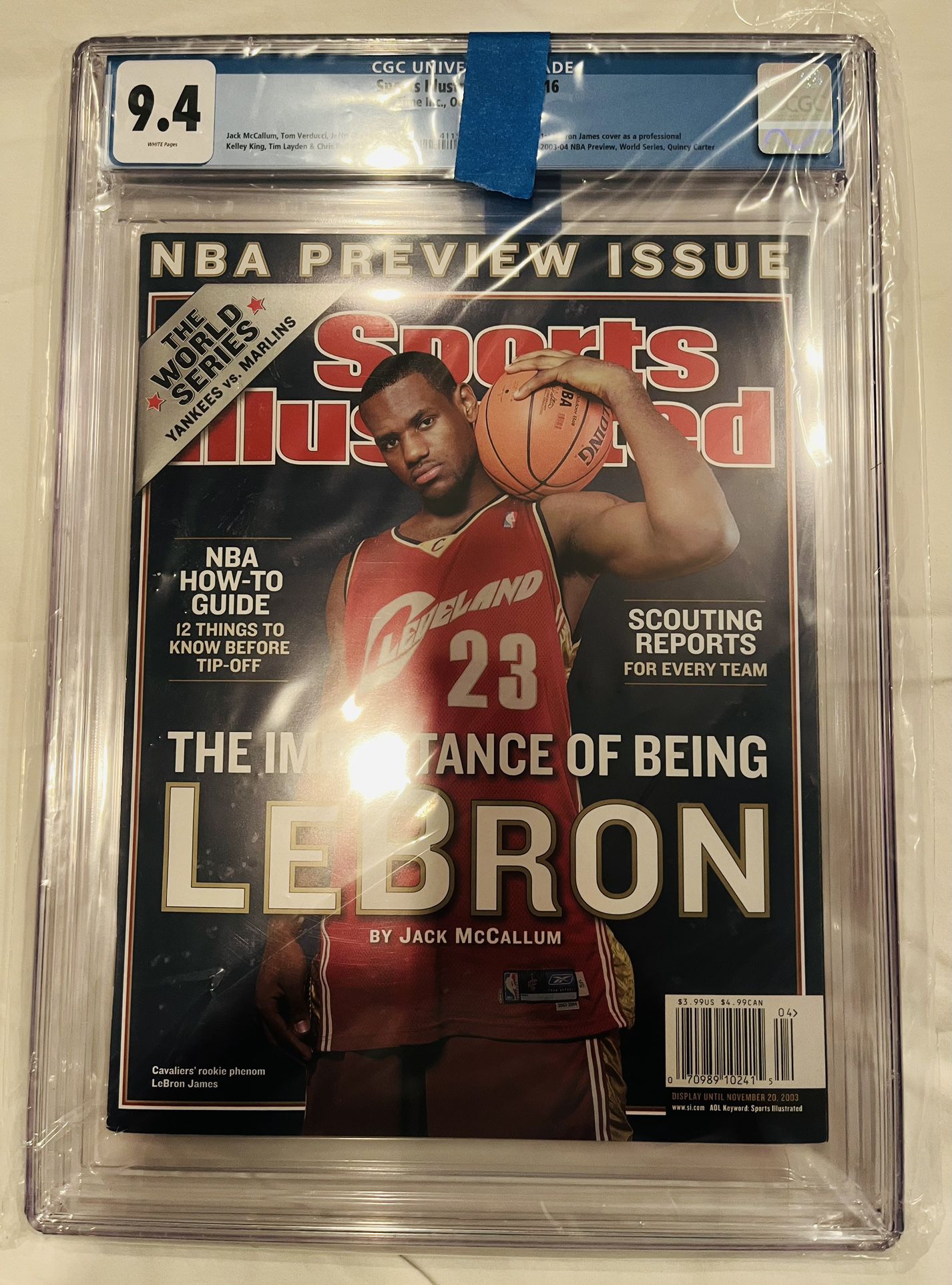 Lebron James Sports Illustrated Magazine…graded At A 9.4 
