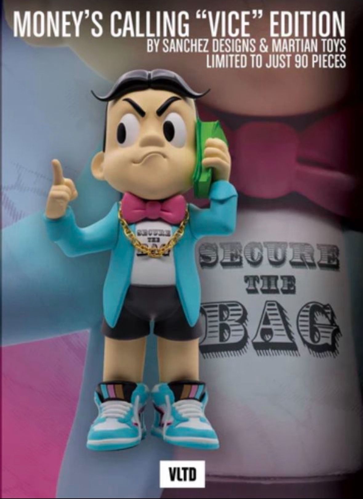10 Inch Money's Calling "Vice" Edition by Sanchez Designs x Martian Toys - A VLTD ECCC 2021 Exclusive - Limited Edition 90