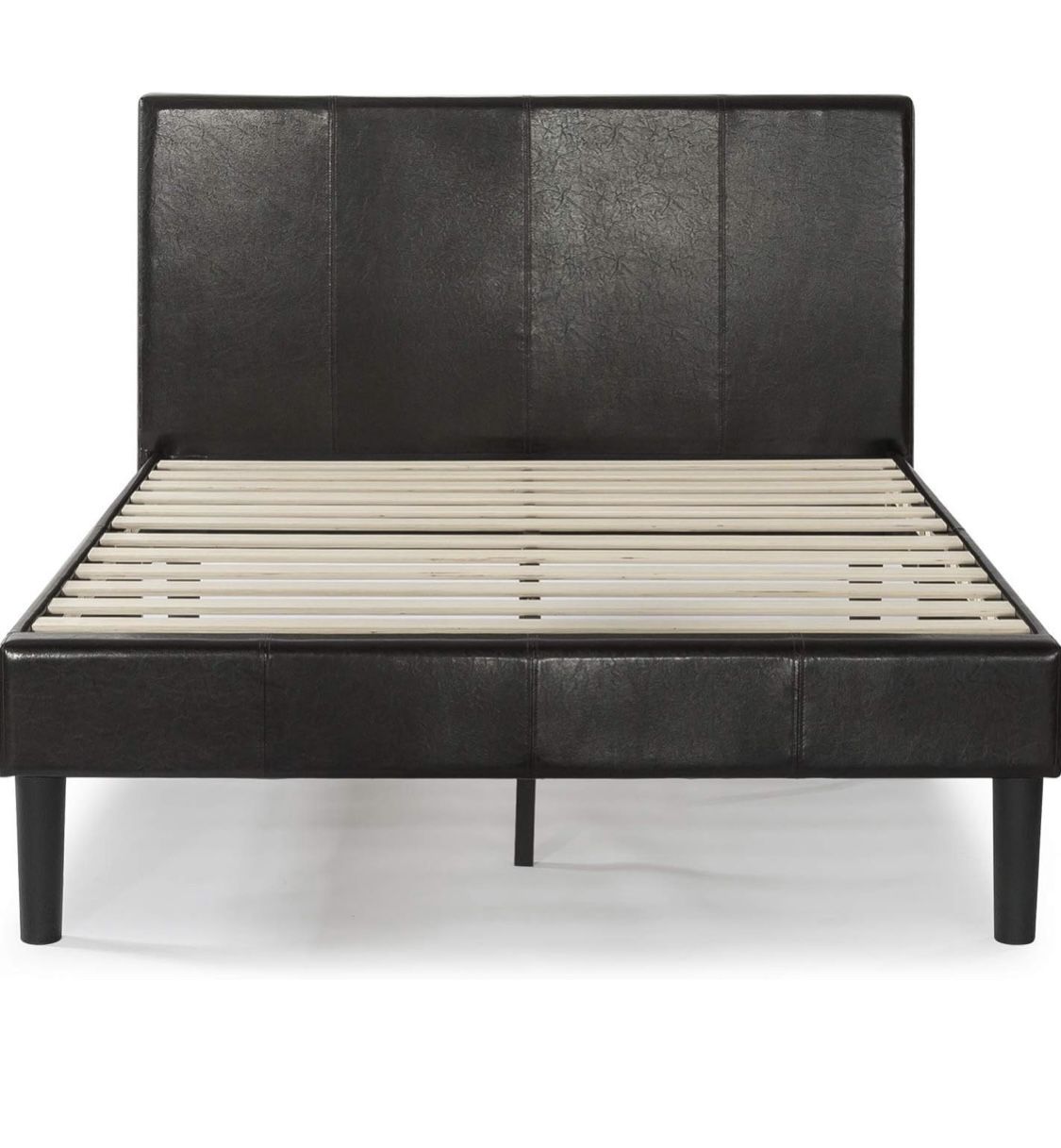 Zinus Gerard Faux Leather Upholstered Platform Bed Frame California King