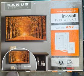 Sanus Simplicity In-Wall TV Power and Cable Management Kit SSACMIWP1-W1