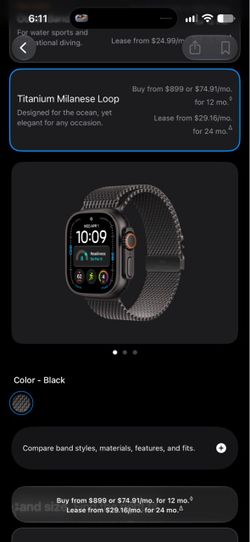 Apple Watch Ultra 4 49mm with Black Titanium Milanese Loop