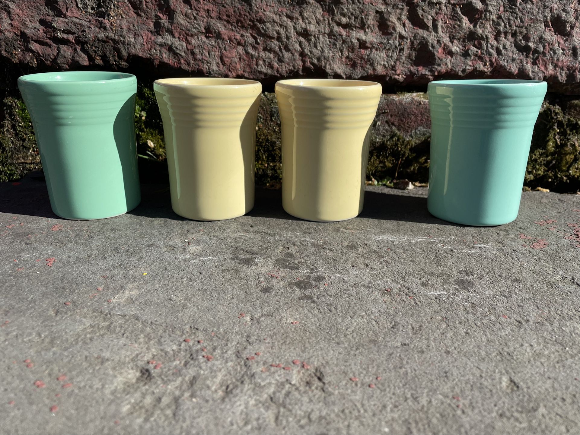 Fiesta ware 3 3/4 inch 6 oz. Tumblr Set Of 4 - Homer Laughlin Used Perfect