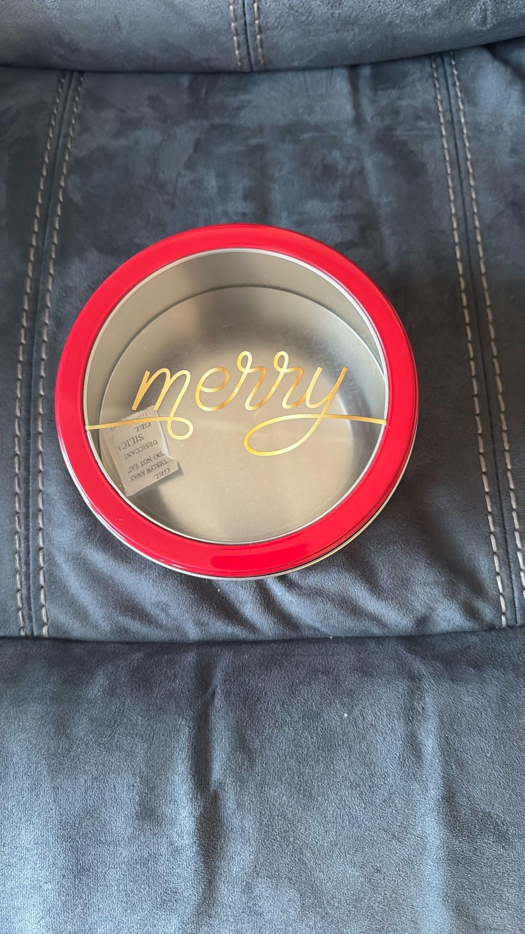 New Place & Time Merry Christmas Holiday Fudge Cookie Treat Container Box